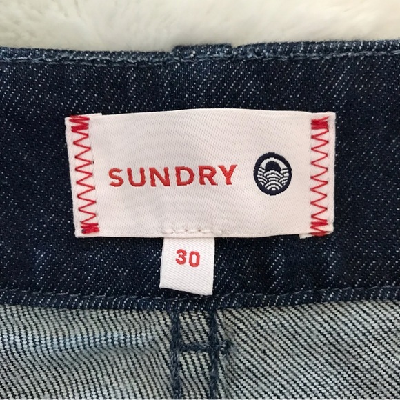 Sundry Military Pocket Pants in Dark Wash Women Size 30 Button Fly Relaxed Fit - Picture 11 of 15